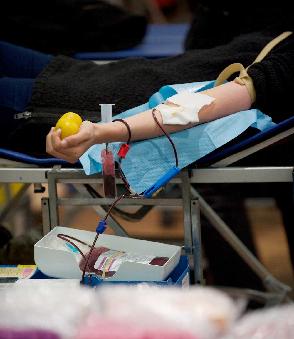 Blood donation activities are held annually