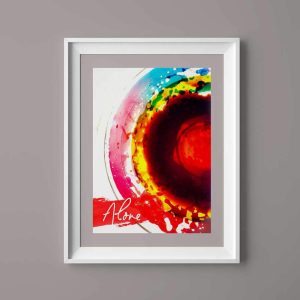 The painting is bold color