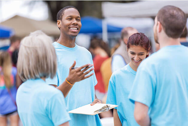 Organize fundraising activities for charity Annual
